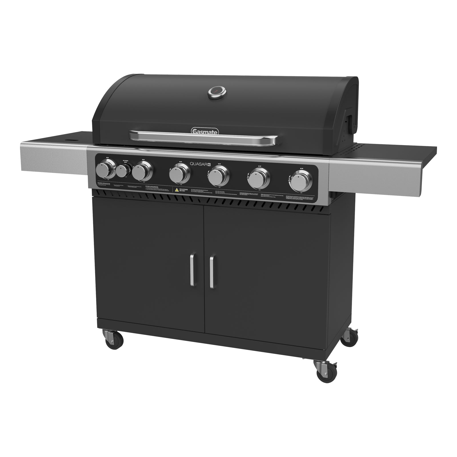 Gasmate Quasar Hooded 6 Burner Trolley BBQ