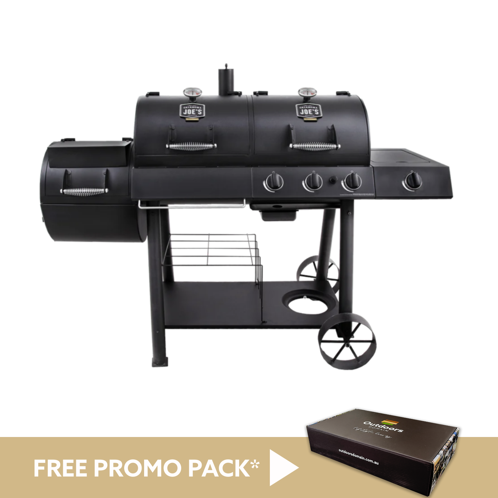 Oklahoma Joe s Longhorn Combo Charcoal Gas Smoker Grill