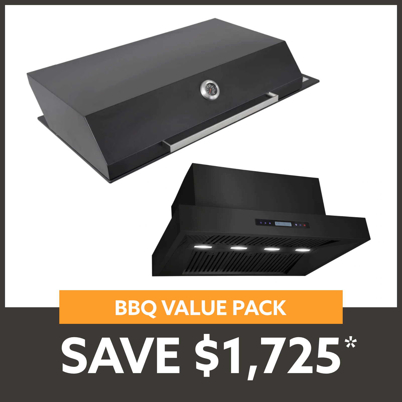 Bundle Artusi Matte Black Hood BBQ & Excelsior 1200 Rangehood