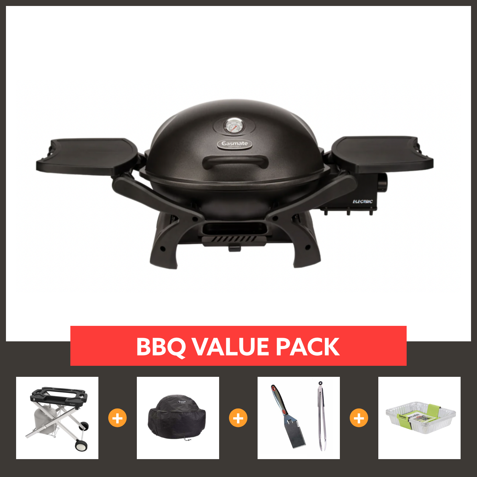 Gasmate Odyssey 2200W Electric BBQ Package