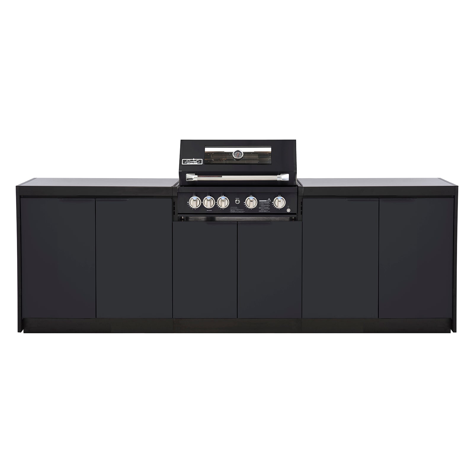 Cabinex Smart 4-Burner Black BBQ Kitchen Package - Large Size