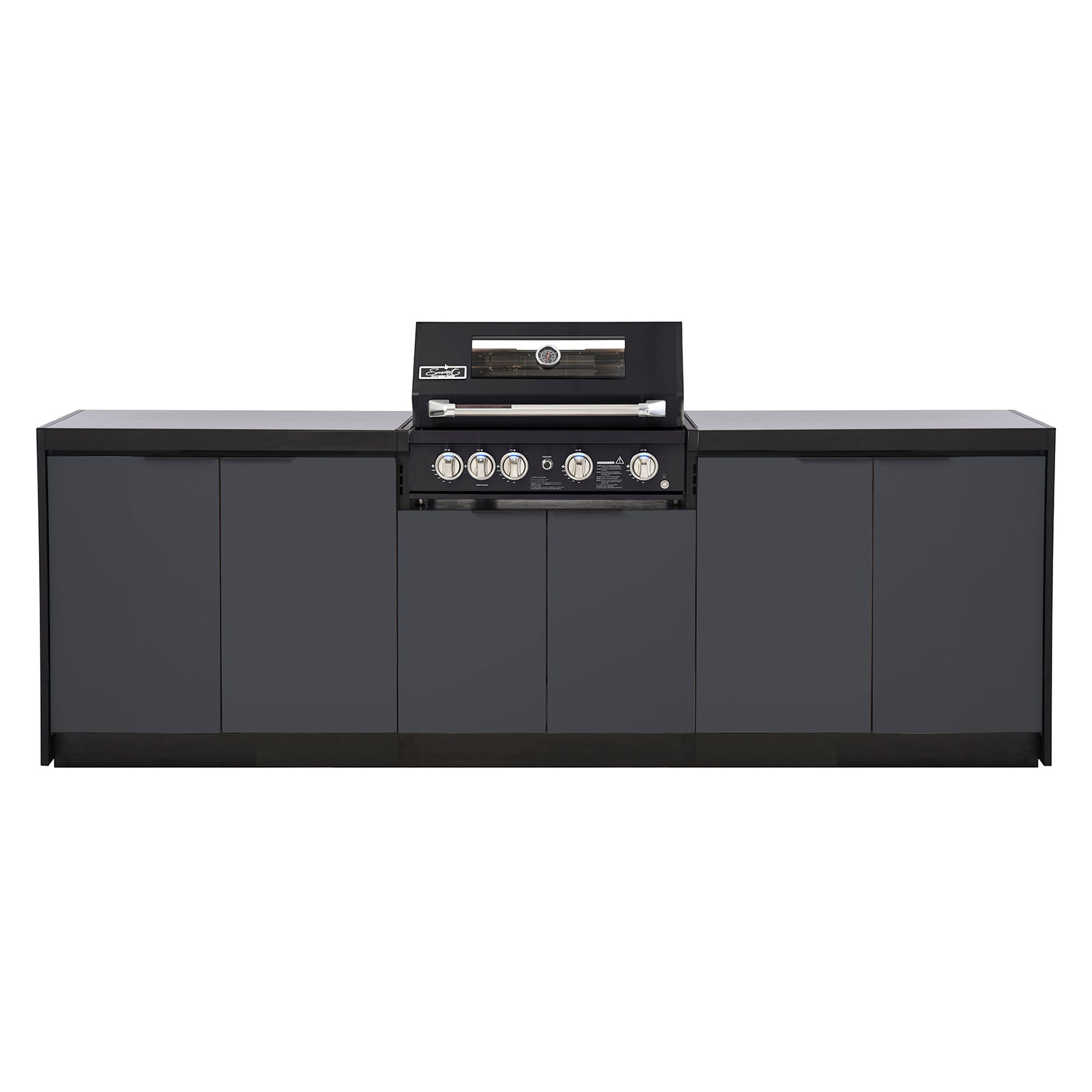 Cabinex Smart 4-Burner Black BBQ Kitchen Package - Large Size