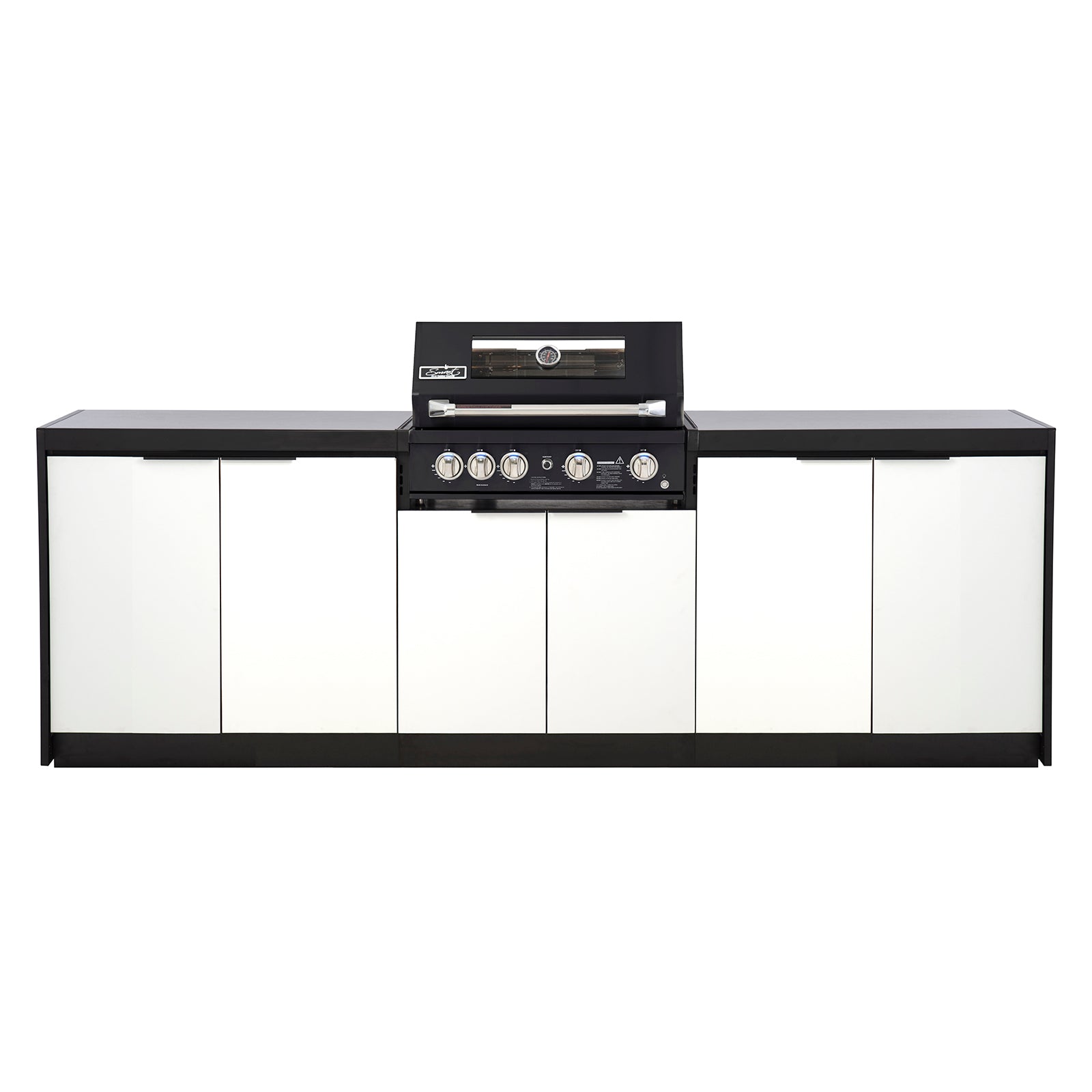 Cabinex Smart 4-Burner Black BBQ Kitchen Package - Large Size