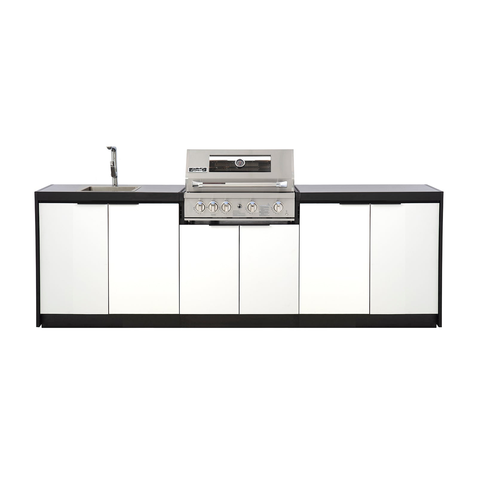 Cabinex Smart 4-Burner SS BBQ Kitchen Package with Quartz Benchtop - Large Size