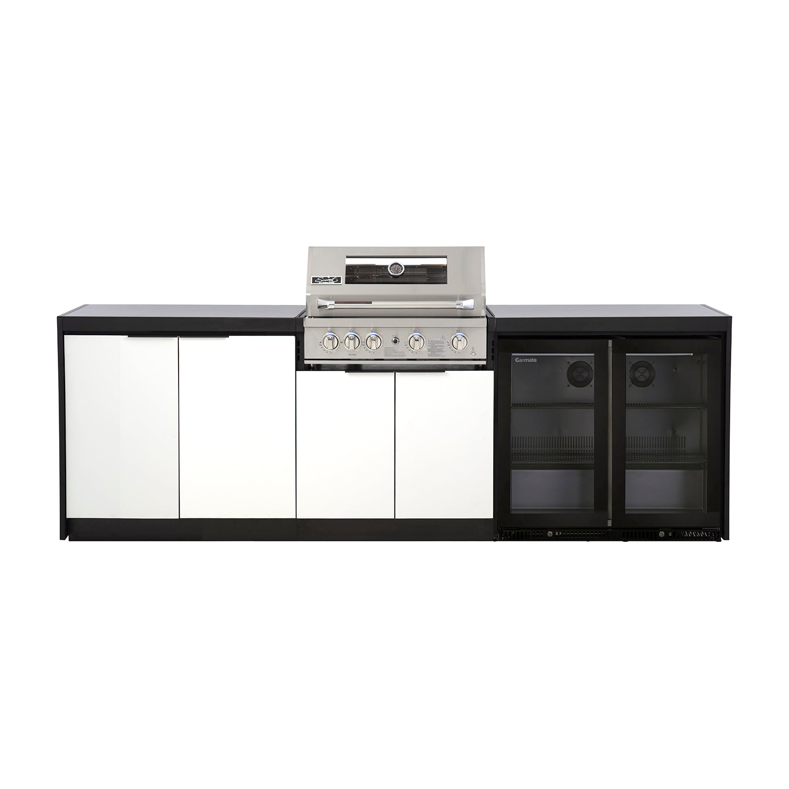 Cabinex Smart 4-Burner SS BBQ Kitchen Package with Quartz Benchtop - Large Size