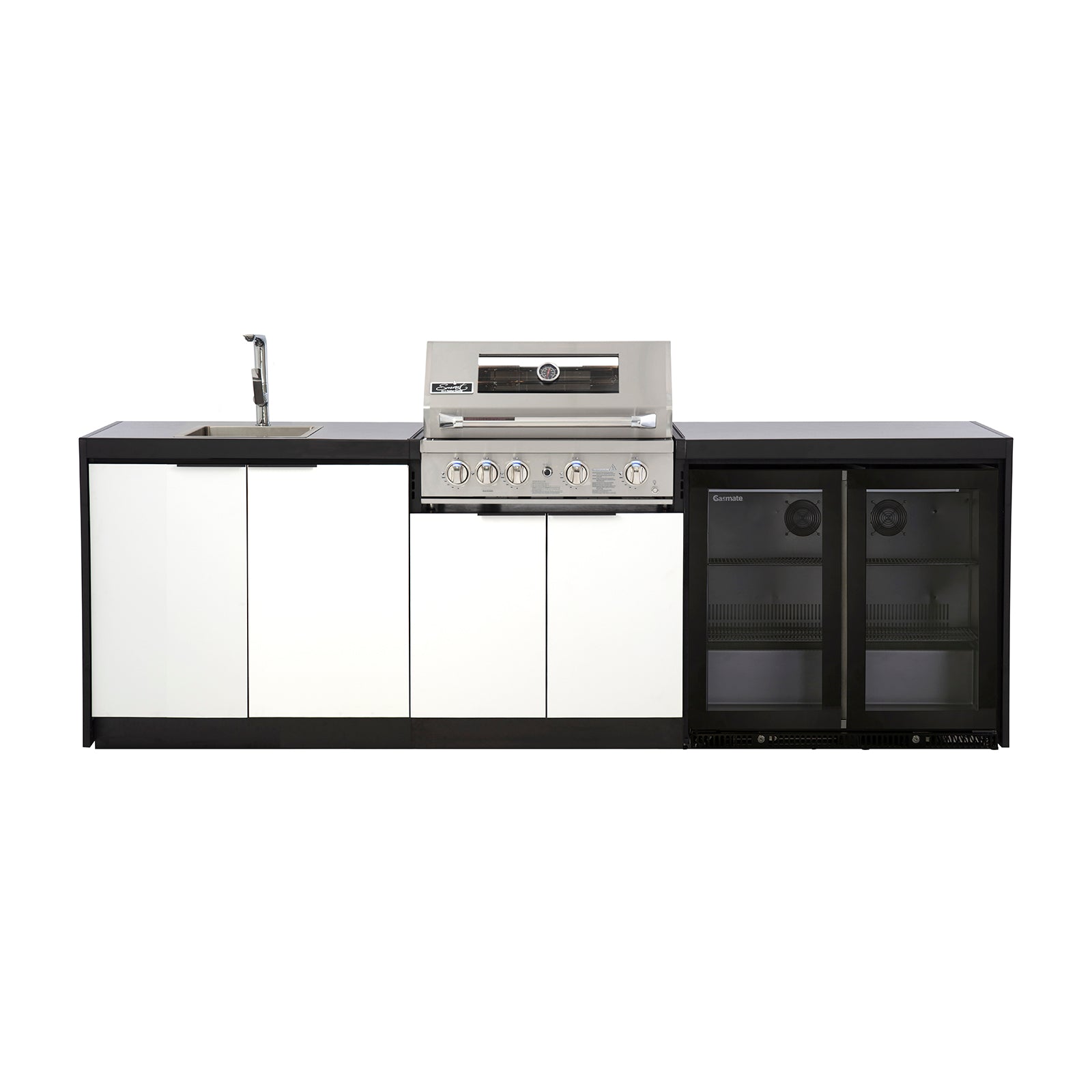 Cabinex Smart 4-Burner SS BBQ Kitchen Package with Quartz Benchtop - Large Size