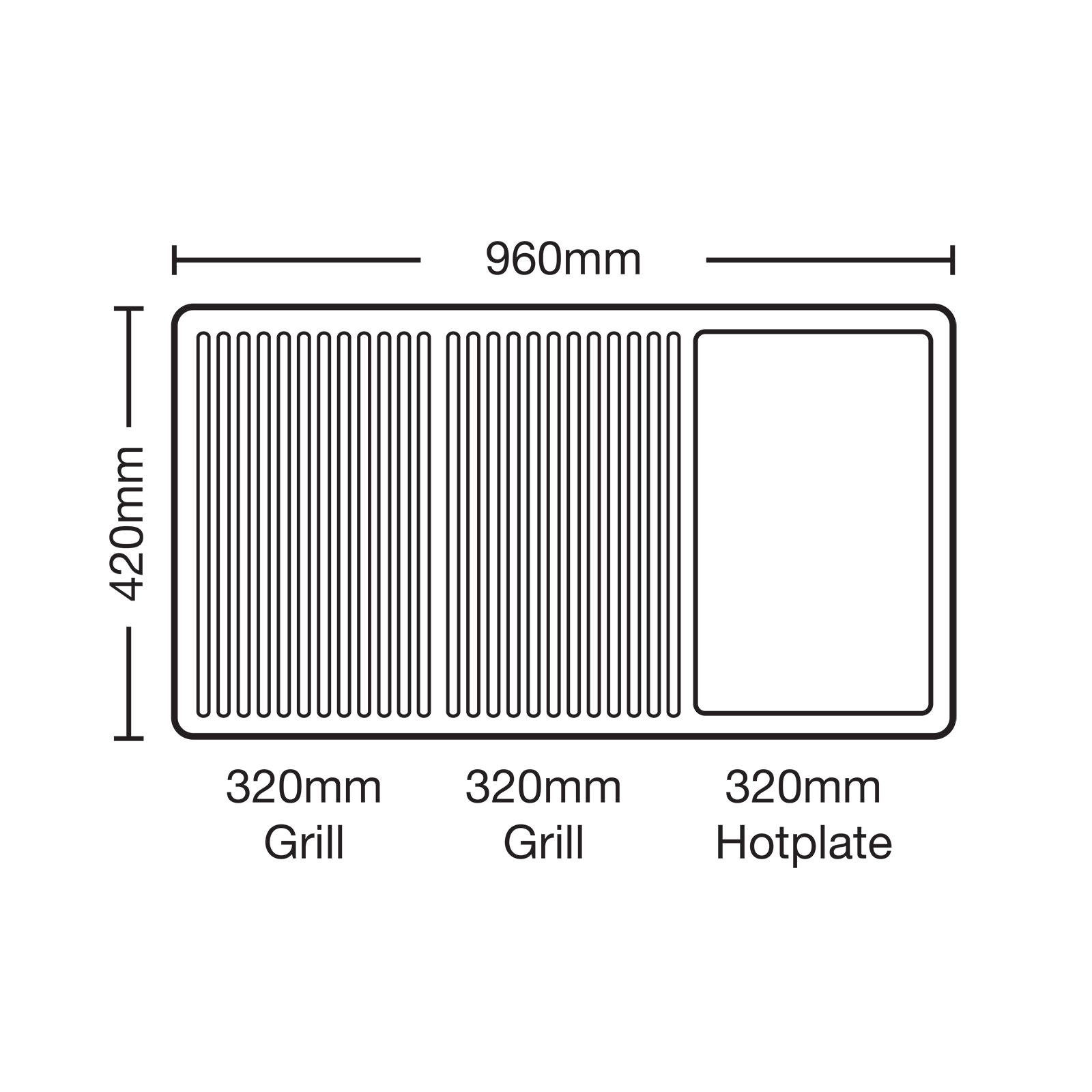 Gasmate Platinum IV 6 Burner Built-In BBQ