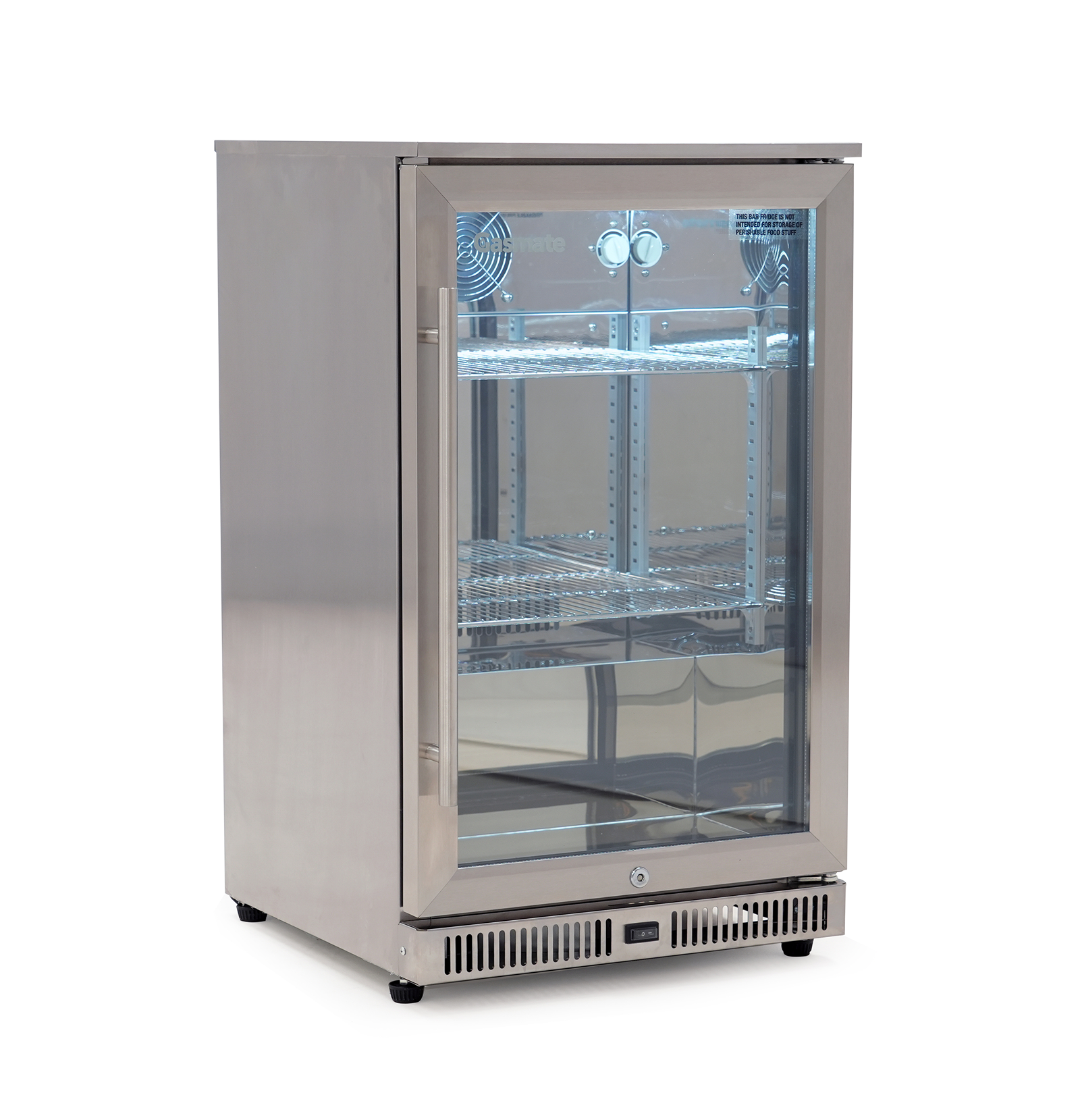 Gasmate 1-Door 108L Stainless Steel Bar Fridge