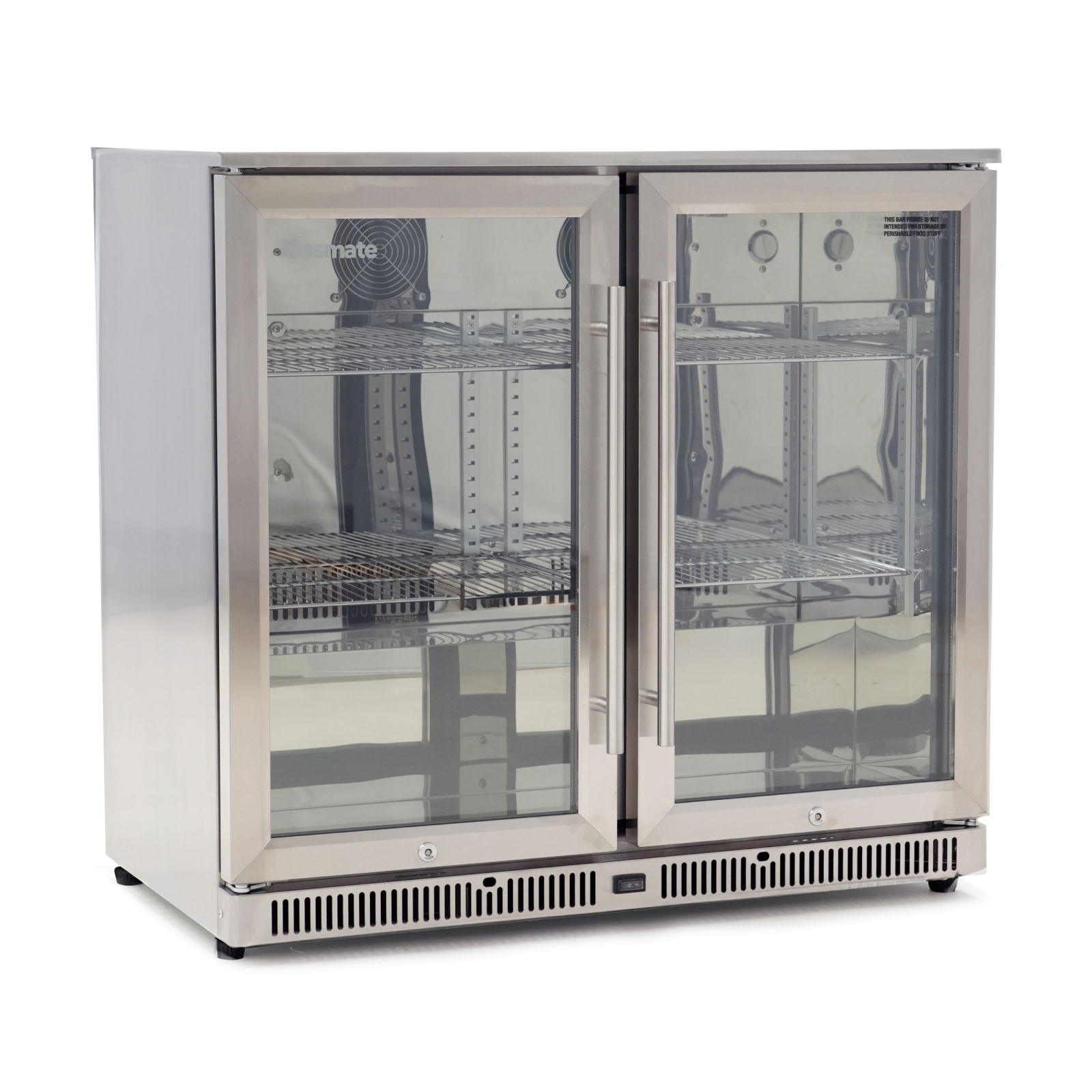 Gasmate 2-Door 208L Stainless Steel Bar Fridge