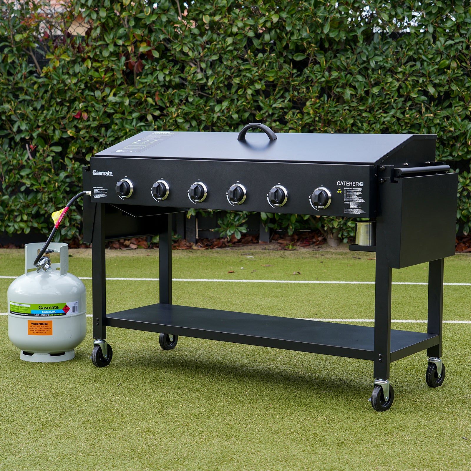 Gasmate Caterer 6 Burner BBQ - Black