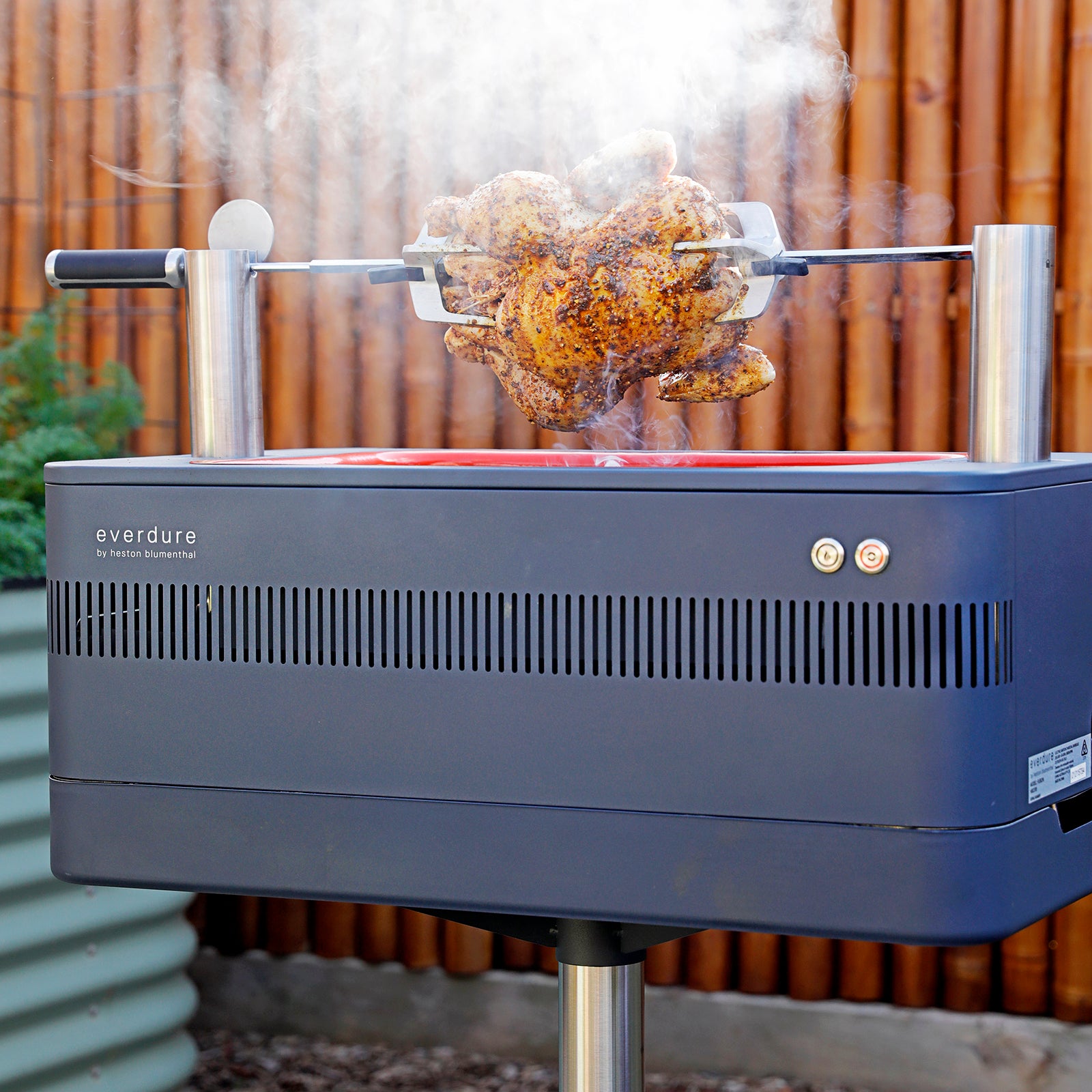 Everdure Fusion Electric Ignition Charcoal BBQ with Pedestal